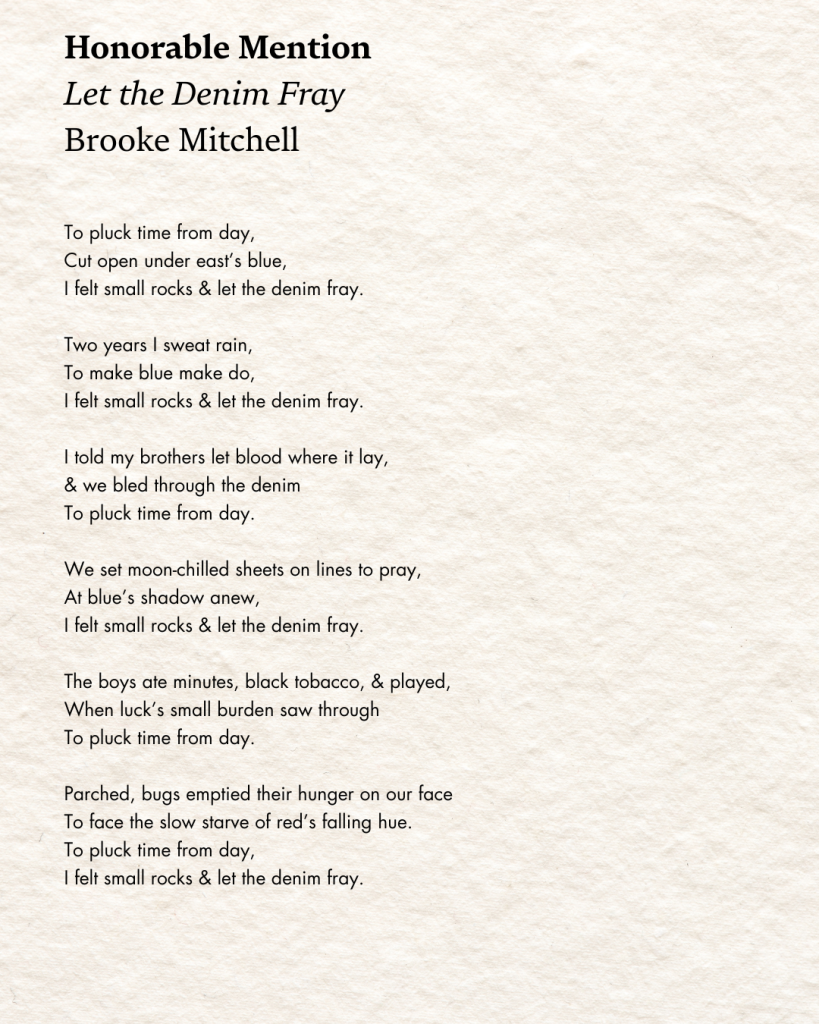 HonorableMention2_Let the Denim Fray_Brooke Mitchell
