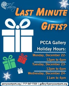 PCCA Gallery Holiday Hours 2025