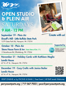 Open Sudio and Plein Air Sept. - Dec. 2026